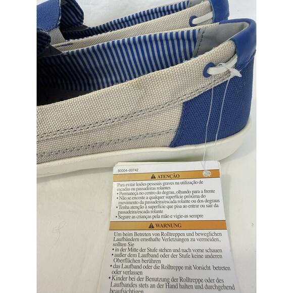 Crocs Walu Women’s Canvas Loafers Slip-On Blue US 9 Boat Shoes - Picture 8 of 10